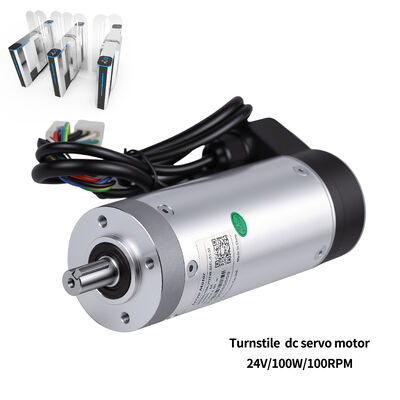 59mm Flanş 24V DC 100W Düşük Sıcaklığa Dayanıklı Entegre Dişli Servo Motor, 23Nm Maks Tork, 2400 Hat Kodlayıcı, Turnike Hız Kapısı Bariyer Kapısı için